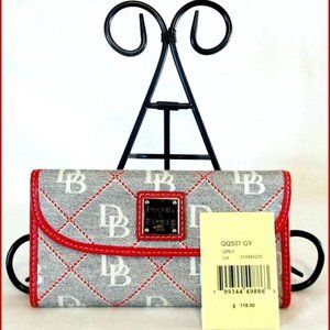 Nwt Dooney & Bourke Maxi Quilt Continental Clutch Wallet